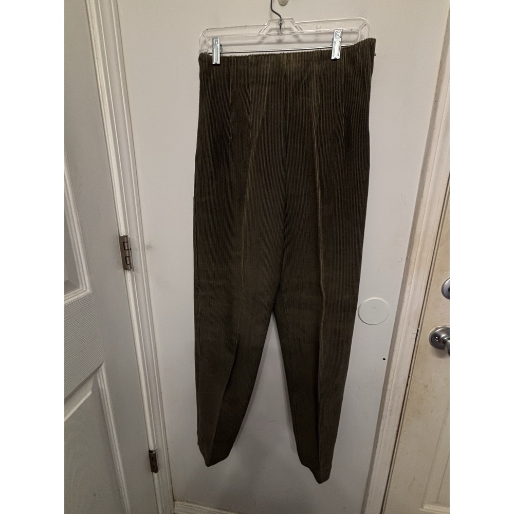 OBR Size Gray Wide Whale Corduroy High Waist Peg Leg Side Zip 29x29 Mom Pant - Picture 1 of 7